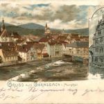 Gruss aus Gernsbach - Litho