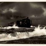 Sylt - D-Zug im Sturm auf dem Hindenburgdamm