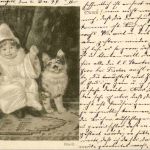 Kind mit Katze - Künstler E. Louyot - Ackermanns Kunstverlag