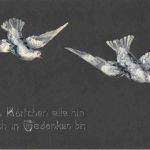 Grüsse aus - Tauben - Prägekarte