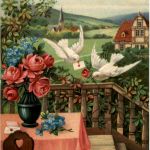 Geburtstag - Tauben - Prägekarte