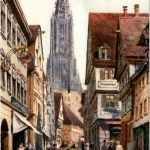 Ulm - Hirschgasse - Künstlerkarte Charles Flower
