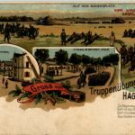 Gruss vom Truppenübungsplatz bei Hagenau - Litho