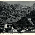 Fischen, Allgäu, mit Entschenkopf, Nebelhorn und Rubihorn