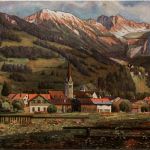 Fischen, Allgäu, mit Entschenkopf, Nebelhorn und Rubihorn