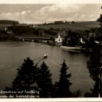 Die Saaletalsperre, Blick vom Schützenhaus aus Saalburg und den Stausee