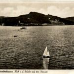 Die Saaletalsperre, Saalburg, Blick v.d. Brücke auf den Stausee