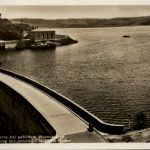 Die Bleilochsperre, bei gefülltem Wasserstand