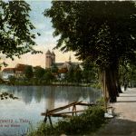 Bad Klosterlausnitz, Klosterteich mit Kirche