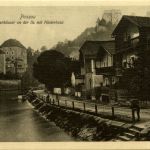 Passau, Fischerhäuser an der Ilz mit Niederhaus