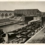Passau, Kachletstufe mit Schiffsschleusse