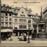 Mainz, Marktplatz mit Brunnen