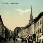 Villach, Ausblick von der Terrasse Hotel Moser