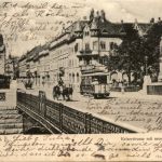 Freiburg i.Br., Kaiserstrasse mit neuer Brücke