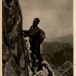 Klettern im Fels, auf dem Band. östl Hochgrubachspitze, Kaiser