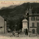 Laruns - La Fontaine et l Avenue de la Gare
