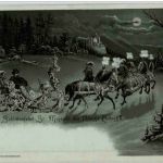 Schlittenfahrt Majestät des Königs Ludwig II - Litho