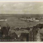 Helgoland - Blick auf Reede mit Dampfer