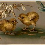 Hühner - Prägekarte