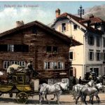 Andermatt - Ankunft der Furkapost - Postkutsche
