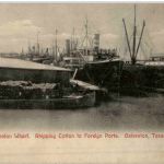 Galveston Wharf - Shipping Cotton to Foreign Ports
