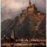 Braubach und die Marksburg - Künstlerkarte
