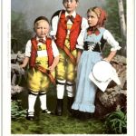 Gruss aus dem Appenzellerland - Kinder Tracht mit Sonderstempel 600 Jahre Schlacht bei Stoss