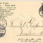 Frau mit Hühner - Chicken Prägekarte