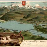 Gruss vom Rheinfall - Bodensee - Litho