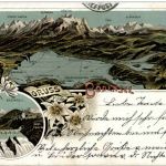 Gruss vom Bodensee - Rheinfall Litho