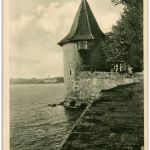 Lindau - Pulverturm mit Blick auf Bad Schachen