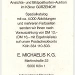 E Michaelis KG - Briefmarkenauktion Köln