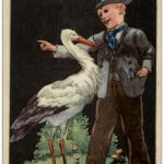 Kirschbach - Mann in Tracht mit Storch