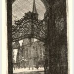 wien - Burgtor - Radierung