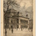 Wien - Operntheater - Radierung