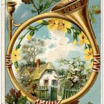 Pfingsten - Posthorn - Prägekarte