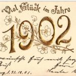 Neujahr 1902 - Prägekarte