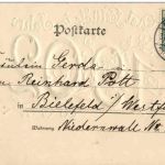 Neujahr 1902 - Prägekarte