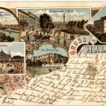 Gruss aus Halle - Litho