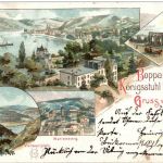 Gruss aus Boppard und Königsstuhl bei Rhens - Litho