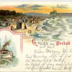 Gruss aus Seebad Ahlbeck - Litho