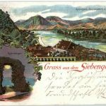 Gruss vom Siebengebirge - Litho