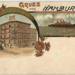 Gruss aus HAmburg - Litho Hotel Metz