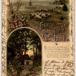 Gruss aus der Lüneburger Heide - Litho -