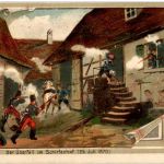 Überfall im Schirlenhof - Litho