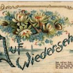 Auf Wiedersehen - Litho - Prägekarte