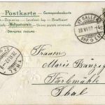 Vogel - Litho - Prägekarte