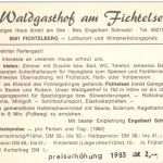 Fichtelberg - Waldgasthof am Fichtelsee