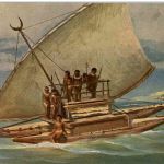 Chr. Rave - Kriegskanoe von der Insel Viti