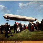 Luftschiff LZ 5 nach einem Unfall 1909 - Repro mit Sonderstempel